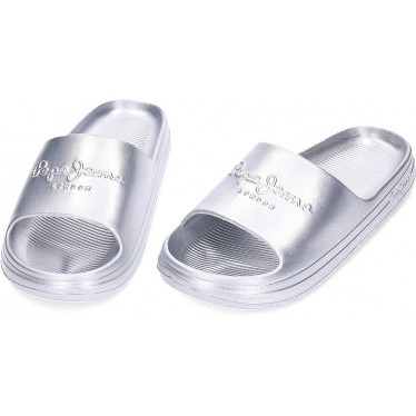 PEPE JEANS Beach Slidemet Flip-Flops PLS70165 SILVER