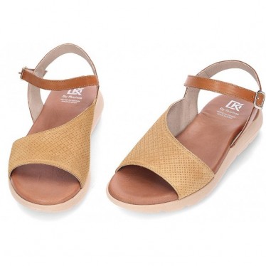 FLUCHOS Gandia D9464 Damensandalen CAMEL_CUERO