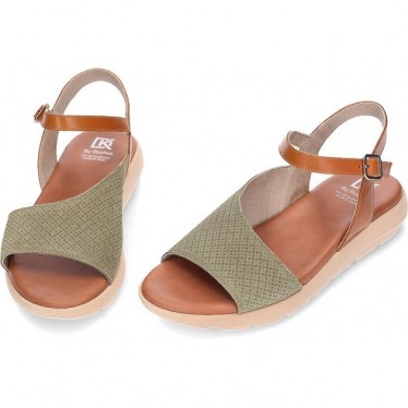 FLUCHOS Gandia D9464 Damensandalen KAKI_CUERO