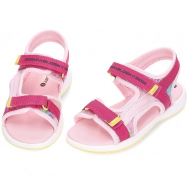 Pablosky 981780 Camping-Sandalen für Mädchen PINK_YELLOW