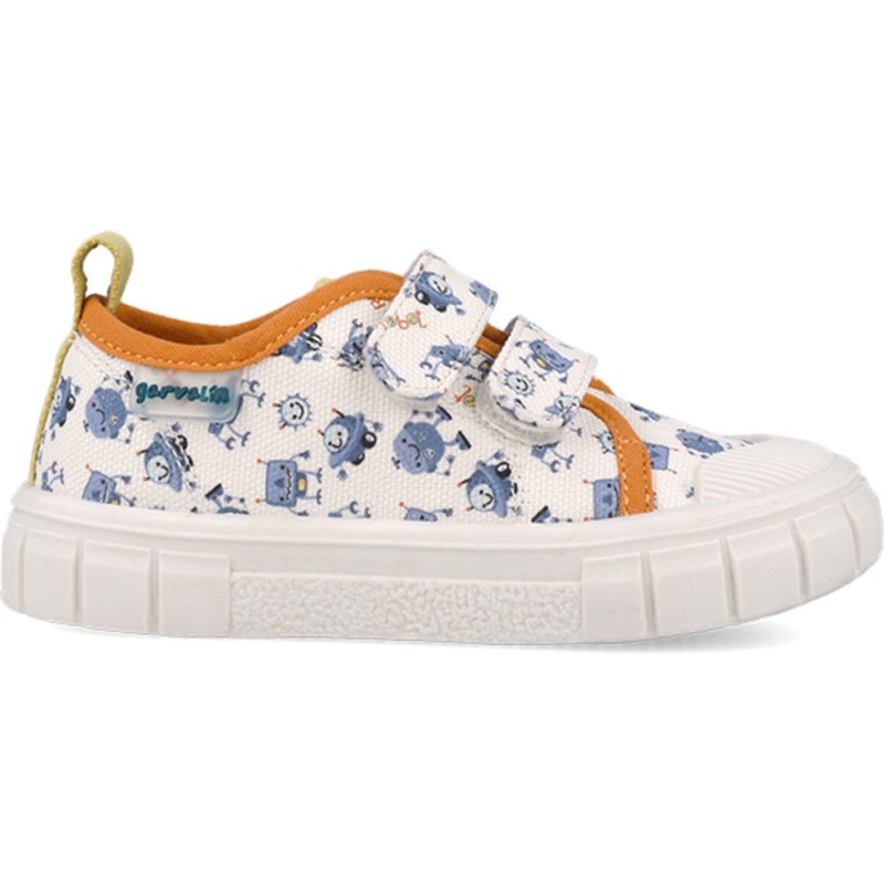 Garvalin 252382 Canvas-bedruckte respektvolle Sportschuhe für Jungen BLANCO_A050