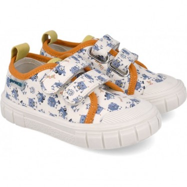 Garvalin 252382 Canvas-bedruckte respektvolle Sportschuhe für Jungen BLANCO_A050