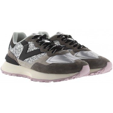 Victoria 8807103 Rush Metall-Glitzer-Sneaker PLATA
