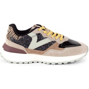 Victoria 8807103 Rush Metall-Glitzer-Sneaker NEGRO