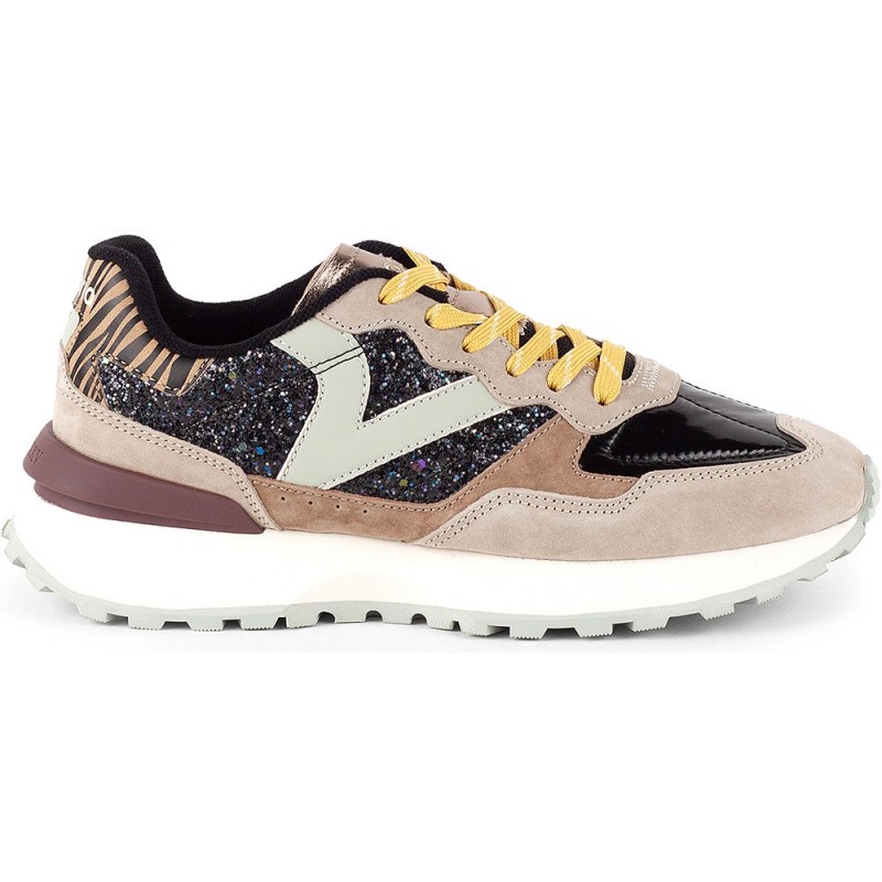 Victoria 8807103 Rush Metall-Glitzer-Sneaker NEGRO