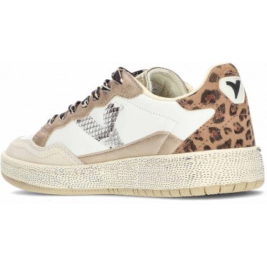 VICTORIA Smash Sneakers aus Leder im Animal-Mix 8806109 BEIGE