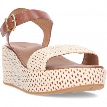 FITFLOP Plateau-Sandalen mit gewebtem Keilabsatz JG1 TAN_IVORY