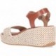 FITFLOP Plateau-Sandalen mit gewebtem Keilabsatz JG1 TAN_IVORY