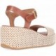 FITFLOP Plateau-Sandalen mit gewebtem Keilabsatz JG1 TAN_IVORY