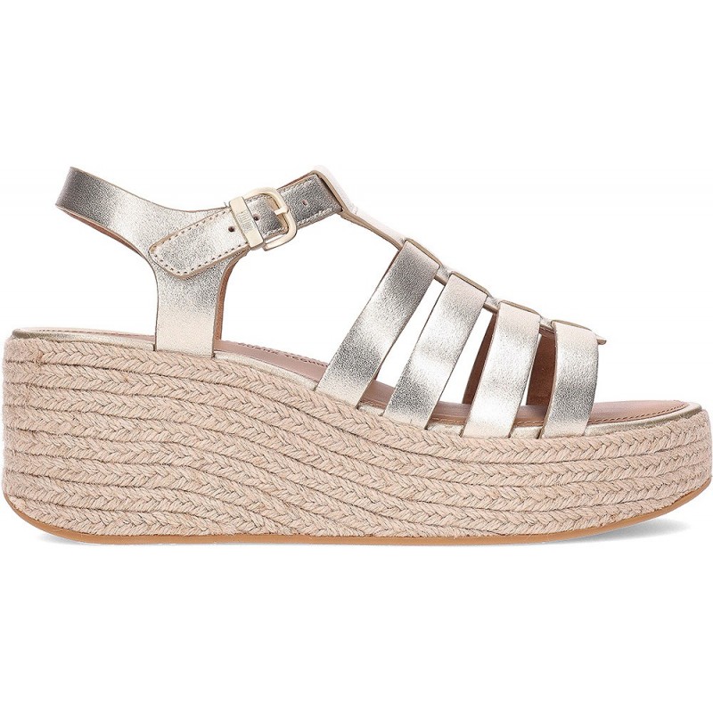 FITFLOP Plateau Espadrille JF5 Damen Sandalen PLATINO