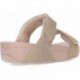FitFlop FZ9 Lulu verstellbare Shimmerlux Slides Sandalen LATTE_BEIGE