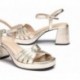 WONDERS Danna G-6810 Sandalen mit Absatz PLATINO