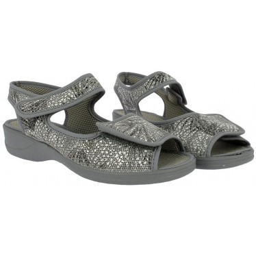 Doctor Cutillas Damensandalen 21757 Selbsthaftend ANTRACITA