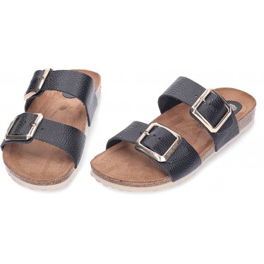 INTERBIOS 7232 Ledersandalen NEGRO