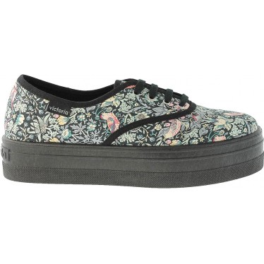 Victoria 109229 Damen-Sportschuh mit englischem Liberty-Print NEGRO