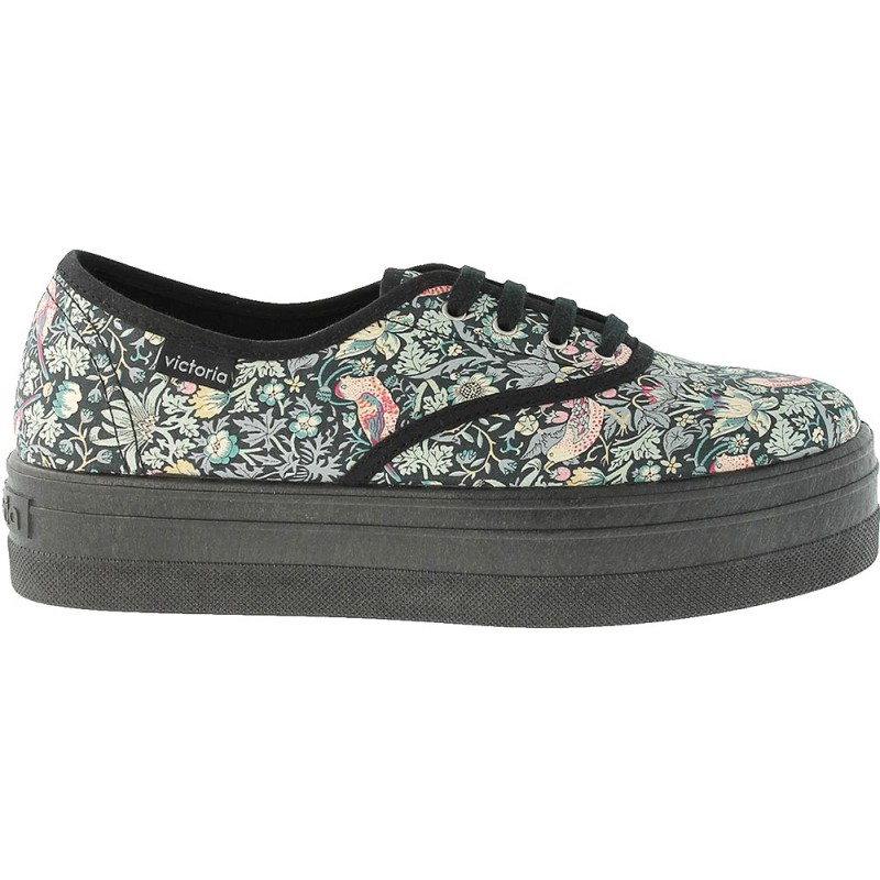 Victoria 109229 Damen-Sportschuh mit englischem Liberty-Print NEGRO