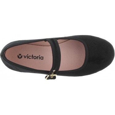 Victoria 1080111 Gong-Fu Velvet Damen Ballerinas NEGRO