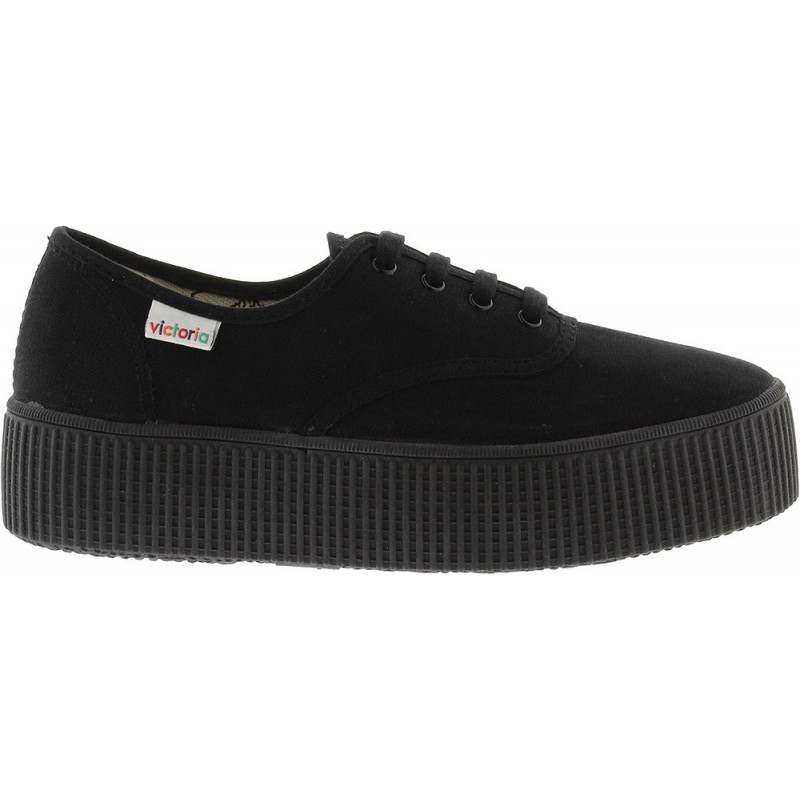 Victoria 1116101 Damen-Sportschuh mit doppeltem Canvas NEGRO