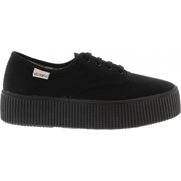 Victoria 1116101 Damen-Sportschuh mit doppeltem Canvas NEGRO Victoria 1116101 Damen-Sportschuh mit doppeltem Canvas NEGRO
