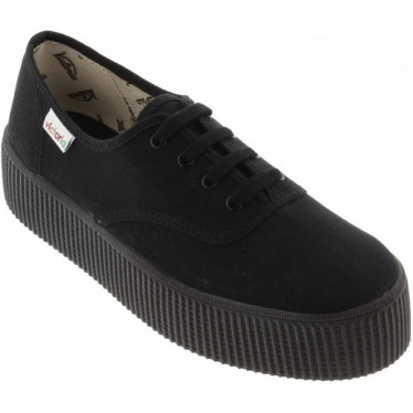 Victoria 1116101 Damen-Sportschuh mit doppeltem Canvas NEGRO