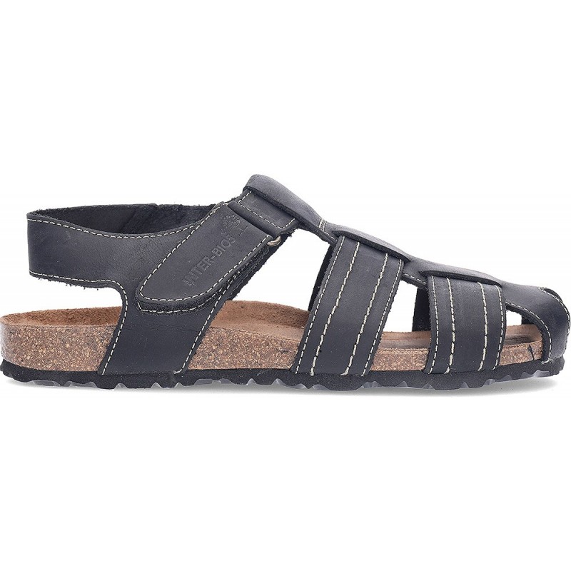 Interbios geschlossen Sandalen NEGRO
