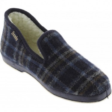 Victoria 200301M Bequeme Hausschuhe im Karomuster, Unisex MARINO