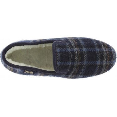 Victoria 200301M Bequeme Hausschuhe im Karomuster, Unisex MARINO