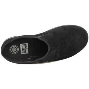FITFLOP LOAFF SUEDE CLOGS  NEGRO