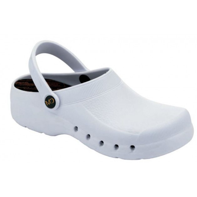 CALZAMEDI Unisex Clogs bequemen anatomischen pvc BLANCO
