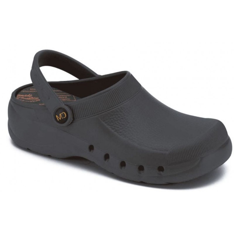 CALZAMEDI Unisex Clogs bequemen anatomischen pvc  NEGRO