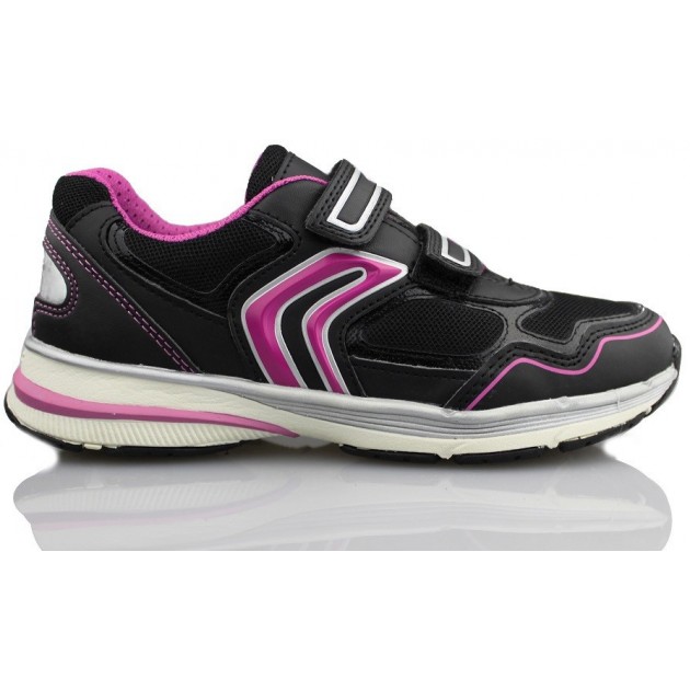 GEOX-Schuhe Doppelklettsportmädchen NEGRO
