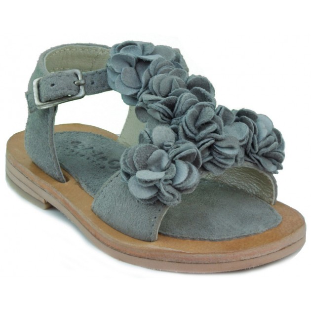 OCA LOCA Baby Sandale Blumen GRIS